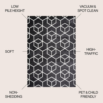 Tumbling Blocks Modern Geometric Area Rug